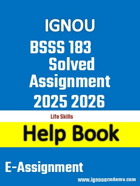 IGNOU BSSS 183 Solved Assignment 2025 2026