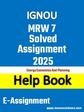 IGNOU MRW 7 Solved Assignment 2025