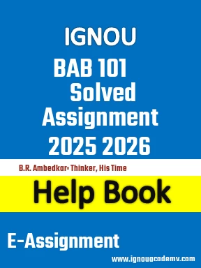 IGNOU BAB 101 Solved Assignment 2025 2026
