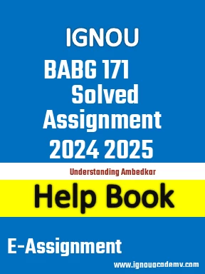 IGNOU BABG 171 Solved Assignment 2024 2025