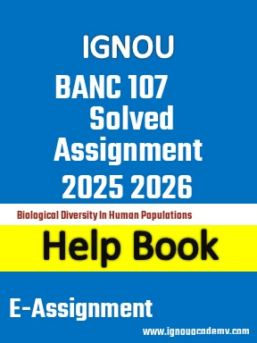 IGNOU BANC 107 Solved Assignment 2025 2026