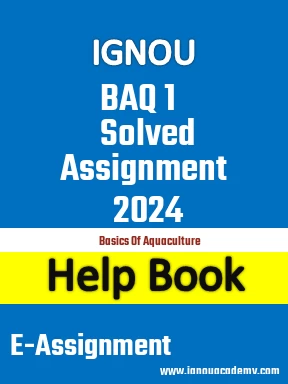 IGNOU BAQ 1 Solved Assignment 2024