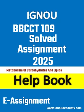 IGNOU BBCCT 109 Solved Assignment 2025