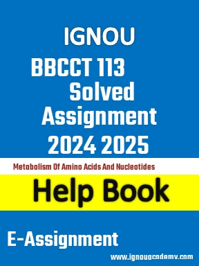 IGNOU BBCCT 113 Solved Assignment 2024 2025
