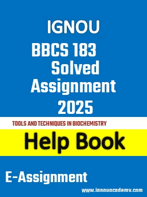 IGNOU BBCS 183 Solved Assignment 2025