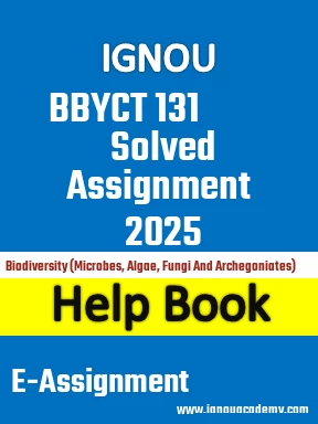IGNOU BBYCT 131 Solved Assignment 2025