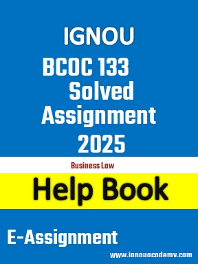 IGNOU BCOC 133 Solved Assignment 2025