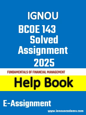IGNOU BCOE 143 Solved Assignment 2025