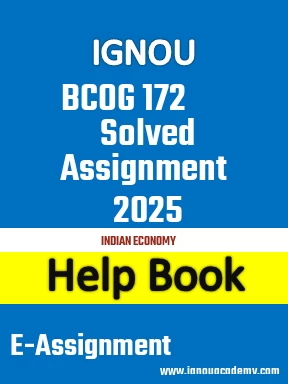 IGNOU BCOG 172 Solved Assignment 2025
