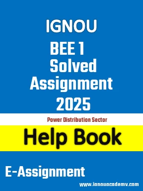 IGNOU BEE 1 Solved Assignment 2025