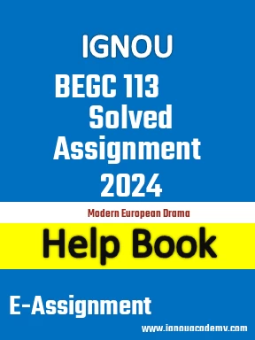 IGNOU BEGC 113 Solved Assignment 2024