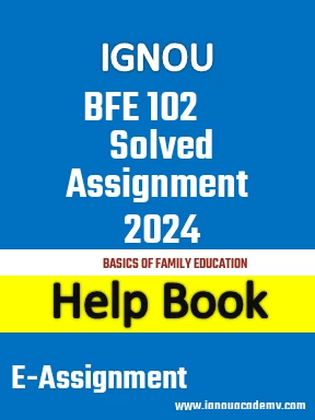 IGNOU BFE 102 Solved Assignment 2024