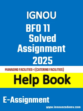 IGNOU BFO 11 Solved Assignment 2025