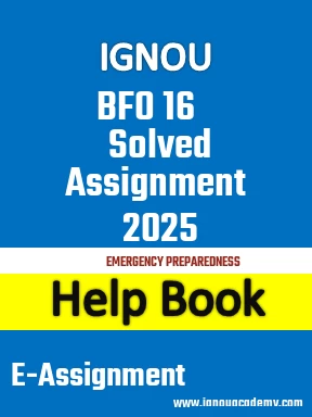 IGNOU BFO 16 Solved Assignment 2025