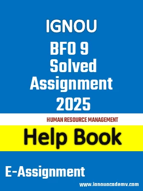 IGNOU BFO 9 Solved Assignment 2025