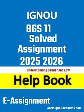 IGNOU BGS 11 Solved Assignment 2025 2026