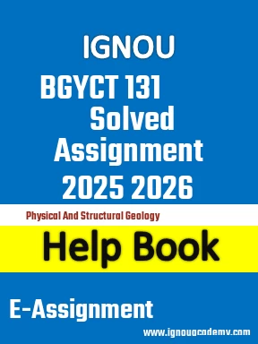 IGNOU BGYCT 131 Solved Assignment 2025 2026