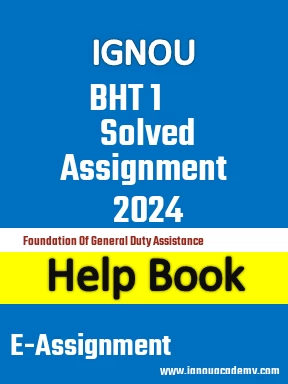 IGNOU BHT 1  Solved Assignment 2024