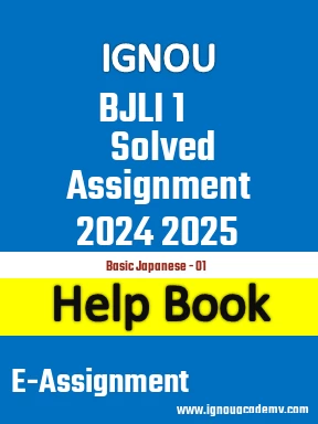 IGNOU BJLI 1 Solved Assignment 2024 2025
