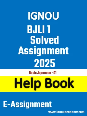 IGNOU BJLI 1 Solved Assignment 2025