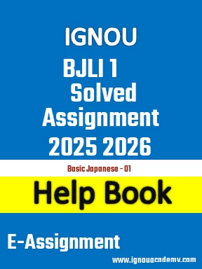 IGNOU BJLI 1 Solved Assignment 2025 2026