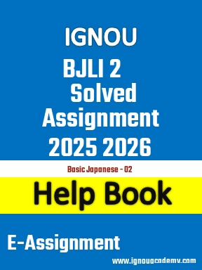 IGNOU BJLI 2 Solved Assignment 2025 2026