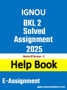 IGNOU BKL 2 Solved Assignment 2025