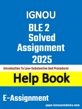 IGNOU BLE 2 Solved Assignment 2025