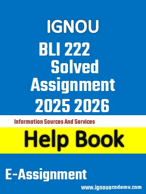 IGNOU BLI 222 Solved Assignment 2025 2026