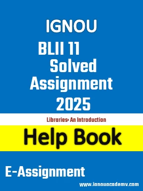 IGNOU BLII 11 Solved Assignment 2025