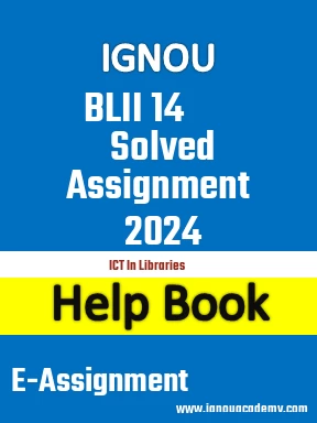 IGNOU BLII 14 Solved Assignment 2024