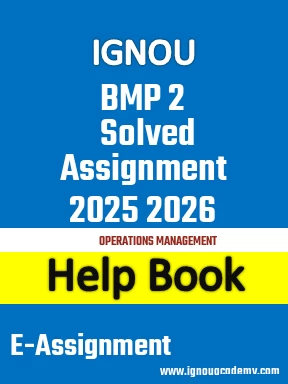 IGNOU BMP 2 Solved Assignment 2025 2026