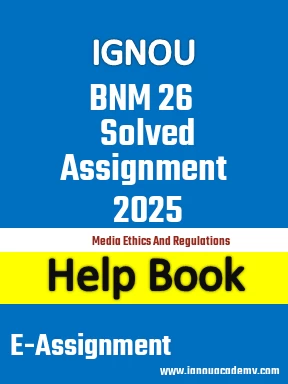 IGNOU BNM 26 Solved Assignment 2025