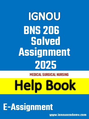 IGNOU BNS 206 Solved Assignment 2025