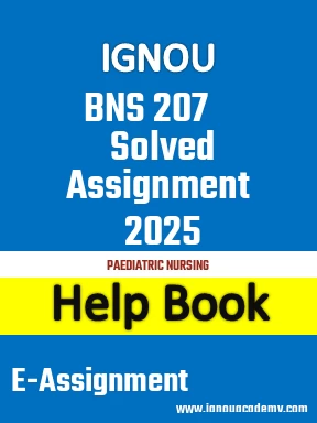 IGNOU BNS 207 Solved Assignment 2025