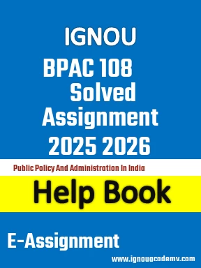 IGNOU BPAC 108 Solved Assignment 2025 2026