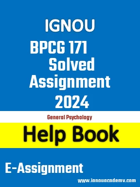 IGNOU BPCG 171 Solved Assignment 2024