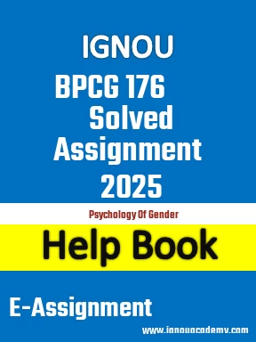 IGNOU BPCG 176 Solved Assignment 2025