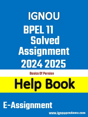 IGNOU BPEL 11 Solved Assignment 2024 2025