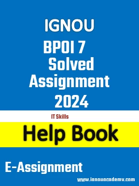IGNOU BPOI 7 Solved Assignment 2024
