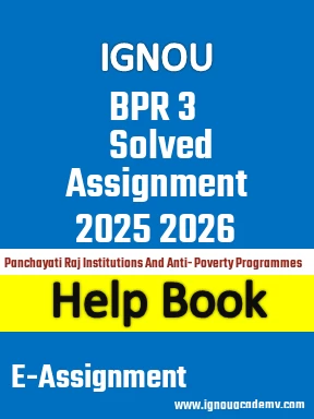 IGNOU BPR 3 Solved Assignment 2025 2026