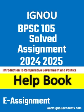 IGNOU BPSC 105 Solved Assignment 2024 2025
