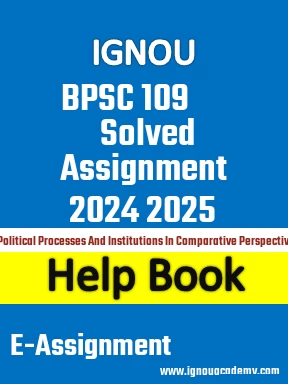 IGNOU BPSC 109 Solved Assignment 2024 2025