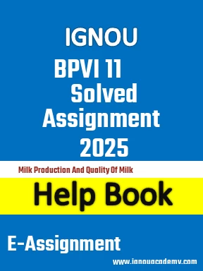 IGNOU BPVI 11 Solved Assignment 2025
