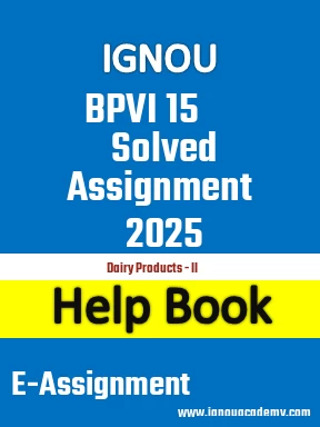 IGNOU BPVI 15 Solved Assignment 2025