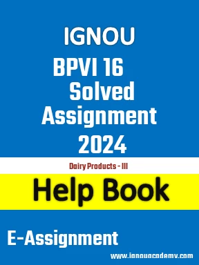 IGNOU BPVI 16 Solved Assignment 2024