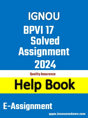 IGNOU BPVI 17 Solved Assignment 2024