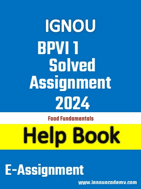 IGNOU BPVI 1  Solved Assignment 2024