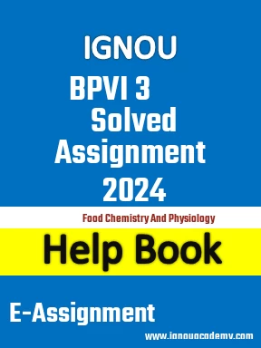 IGNOU BPVI 3  Solved Assignment 2024