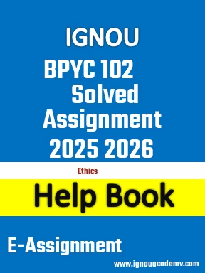 IGNOU BPYC 102 Solved Assignment 2025 2026